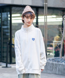 【UNIIT × RED CAP GIRL】 バックプリント 裏毛 ハーフジップ