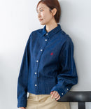 【BEVERLY HILLS POLO CLUB/ビバリーヒルズポロクラブ】【選べる2シルエット】オックスワイドシャツ（クロップド丈 or ビッグシルエット）ポニー刺繍