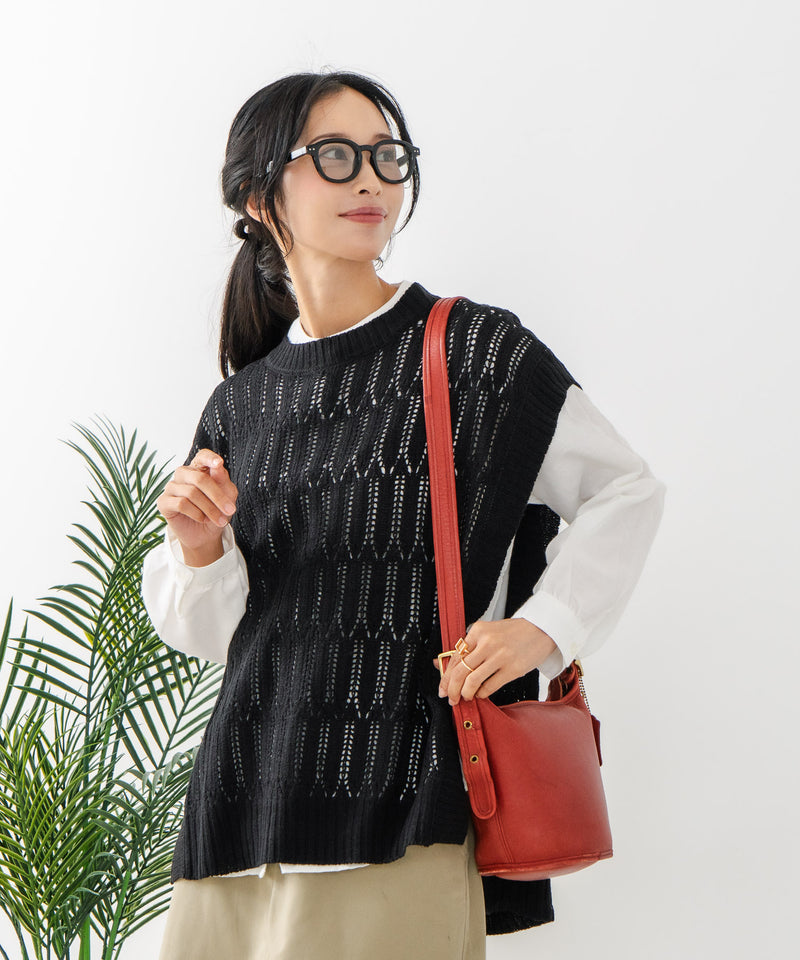 【C-FORTPOINT/フォートポイント】ニットベスト＋ブラウスアンサンブル1