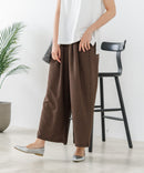 【C-FORTPOINT/フォートポイント】【ウエストゴム仕様でリラックス感抜群】カット楊柳素材 ワイドパンツ 通気性 涼感 イージーパンツ サマーパンツ ルームウェア リラクシー 体型カバー