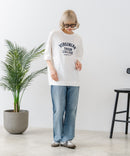 【DISCUS/ディスカス】ヘビーウェイト カレッジロゴプリントTシャツ ルーズシルエット