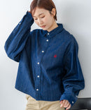 【BEVERLY HILLS POLO CLUB/ビバリーヒルズポロクラブ】【選べる2シルエット】オックスワイドシャツ（クロップド丈 or ビッグシルエット）ポニー刺繍