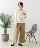 【C-FORT POINT/フォートポイント】バスク天竺 クルーネック カーディガン