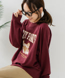 【C-FORT POINT/フォートポイント】アニマルプリント(フレンチブルドッグ) スウェットトレーナー