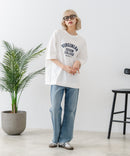 【DISCUS/ディスカス】ヘビーウェイト カレッジロゴプリントTシャツ ルーズシルエット