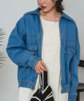 【C-FORT POINT/フォートポイント】デニムフライトジャケット ライトブルー M ❘ジーンズメイト公式オンラインショップ