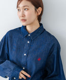 【BEVERLY HILLS POLO CLUB/ビバリーヒルズポロクラブ】【選べる2シルエット】オックスワイドシャツ（クロップド丈 or ビッグシルエット）ポニー刺繍