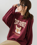 【C-FORT POINT/フォートポイント】アニマルプリント(フレンチブルドッグ) スウェットトレーナー