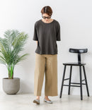 【C-FORTPOINT/フォートポイント】【ひんやり接触冷感 華奢見え】カット楊柳 ワイドシルエットTシャツ リラックス 抜け感 大人カジュアル 涼しい