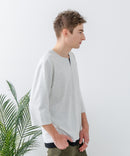 【汗染みの目立ちにくいTシャツ ZEROSTAIN/ゼロステイン】フェイクレイヤード ビッグシルエット キーネック クルーネック 7分袖Tシャツ 防汚 ＵＶカット ❘ジーンズメイト公式オンラインショップ