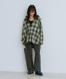 【BEVERLY HILLS POLO CLUB/ビバリーヒルズポロクラブ】オーバーサイズ ロゴ ワンポイント刺繍 シャギーチェックシャツ/フランネルシャツ/レディース メンズ