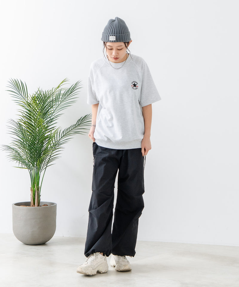 【CONVERSE/コンバース】ミニ裏毛 5分袖 スウェットトレーナー zo