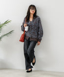 【BEVERLY HILLS POLO CLUB/ビバリーヒルズポロクラブ】ワンポイント刺繍 モヘアタッチ ニットカーディガン