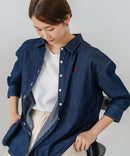 【U.S. POLO ASSN./ユーエスポロアッスン】ワンポイントロゴ刺繍 7分袖 デニムシャツ ❘ジーンズメイト公式オンラインショップ