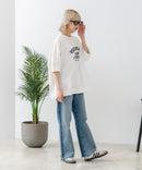 【DISCUS/ディスカス】ヘビーウェイト カレッジロゴプリントTシャツ ルーズシルエット