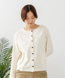 【C-FORT POINT/フォートポイント】バスク天竺 クルーネック カーディガン