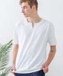 ZEROSTAIN キーネック Tシャツ 防汚 UVカット 汗染みの目立ちにくいTシャツ