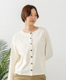 【C-FORT POINT/フォートポイント】バスク天竺 クルーネック カーディガン