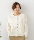 【C-FORT POINT/フォートポイント】バスク天竺 クルーネック カーディガン