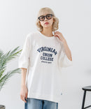【DISCUS/ディスカス】ヘビーウェイト カレッジロゴプリントTシャツ ルーズシルエット