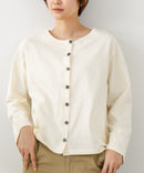 【C-FORT POINT/フォートポイント】バスク天竺 クルーネック カーディガン