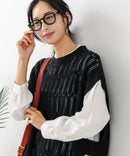 【C-FORTPOINT/フォートポイント】ニットベスト＋ブラウスアンサンブル1