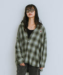 【BEVERLY HILLS POLO CLUB/ビバリーヒルズポロクラブ】オーバーサイズ ロゴ ワンポイント刺繍 シャギーチェックシャツ/フランネルシャツ/レディース メンズ