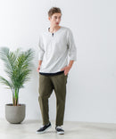 快適！スーパーストレッチイージーパンツ イージーケア 接触冷感 前開き ウエストゴム UVカット【Blue Standard:ブルースタンダード】