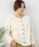 【C-FORT POINT/フォートポイント】バスク天竺 クルーネック カーディガン