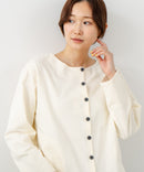 【C-FORT POINT/フォートポイント】バスク天竺 クルーネック カーディガン