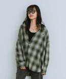 【BEVERLY HILLS POLO CLUB/ビバリーヒルズポロクラブ】オーバーサイズ ロゴ ワンポイント刺繍 シャギーチェックシャツ/フランネルシャツ/レディース メンズ