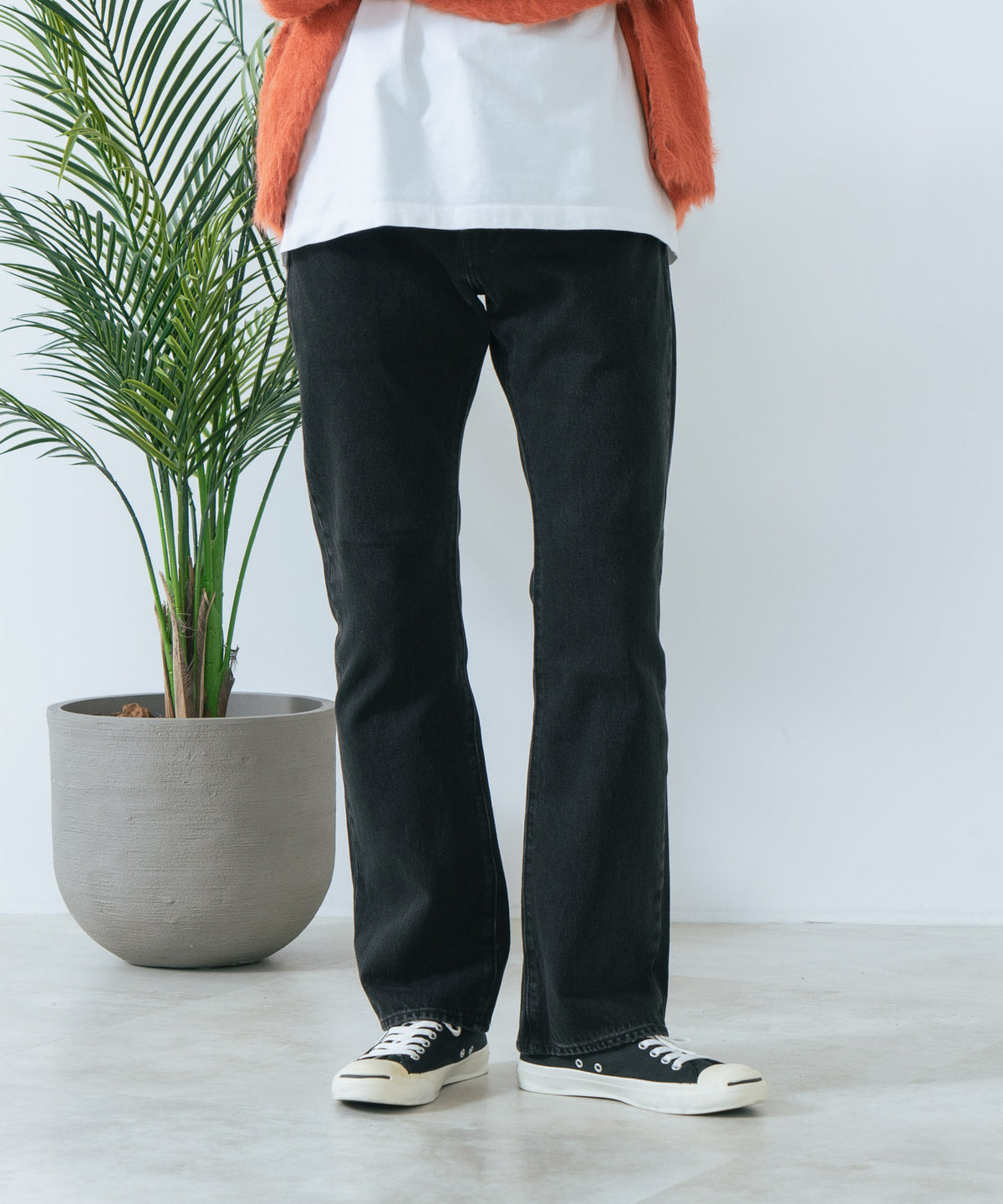 Levi's 517 ブラック ストレッチ 先染め フレア W34 L32