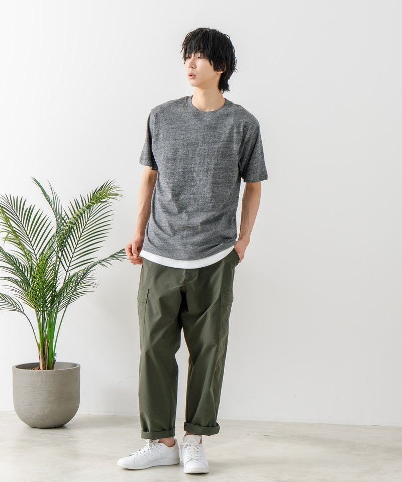 USAコットン ワッペンロゴ刺繍 無地 クルーネック半袖Tシャツ レディース メンズ【DISCUS/ディスカス】