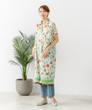 【C-FORT POINT/フォートポイント】さらっと軽やか インド綿 総柄シャツワンピース リゾート Aライン フレア 羽織り ナチュラル 軽やか 旅行 コットン100%