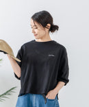 5分袖 刺繍バルーンスリーブTシャツ【C17/シーセブンティーン】