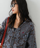 【BEVERLY HILLS POLO CLUB/ビバリーヒルズポロクラブ】ワンポイント刺繍 モヘアタッチ ニットカーディガン