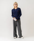 【U.S. POLO ASSN./ユーエスポロアッスン】【コンパクトすぎずルーズすぎない絶妙なサイズ感】ケーブルニットポロシャツ ケーブル編み 配色デザイン 柔らかい カジュアル きれいめ ❘ジーンズメイト公式オンラインショップ