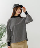 【FORT POINT/フォートポイント】ハイネック ボリューム袖 ロンＴ