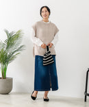 【C-FORTPOINT/フォートポイント】ニットベスト＋ブラウスアンサンブル1