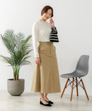 【C-FORT POINT/フォートポイント】ハイネック メロウ配色 プルオーバートップス