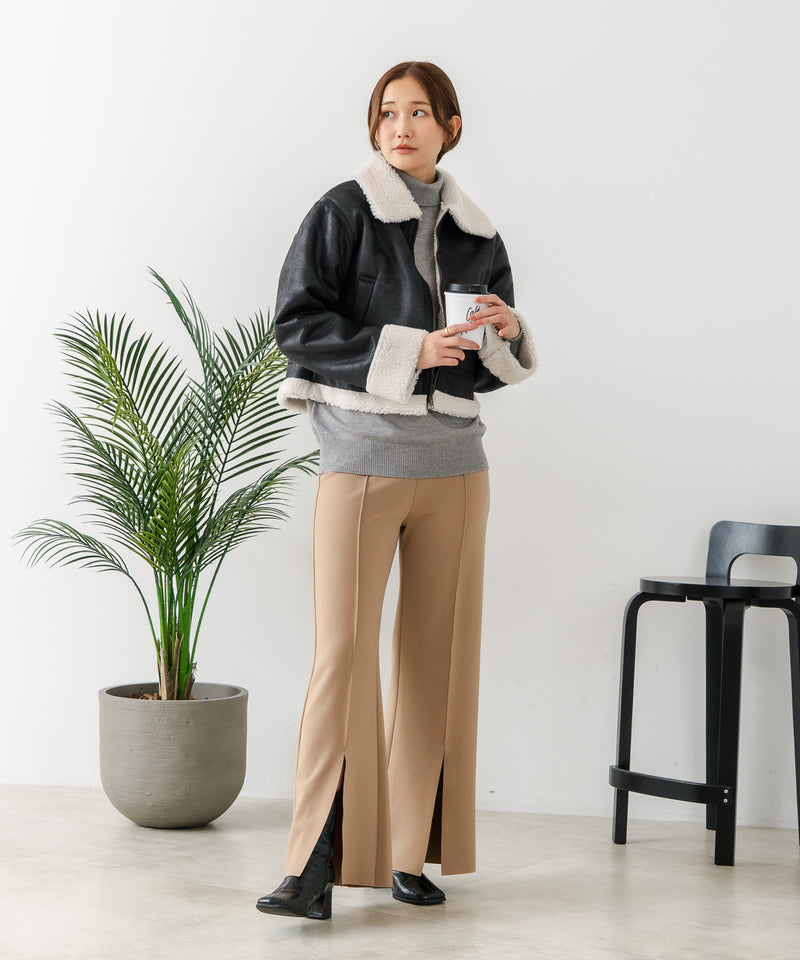 【C-FORT POINT/フォートポイント】フェイクレザー フライトジャケット