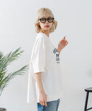 【DISCUS/ディスカス】ヘビーウェイト カレッジロゴプリントTシャツ ルーズシルエット