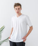 ZEROSTAIN Vネック Tシャツ 防汚 UVカット 汗染みの目立ちにくいTシャツ