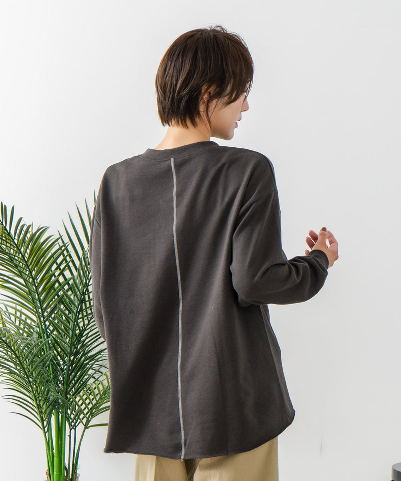 【C-FORT POINT/フォートポイント】裏毛 リメイク風 スウェットトレーナー