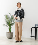 【C-FORT POINT/フォートポイント】フェイクレザー フライトジャケット