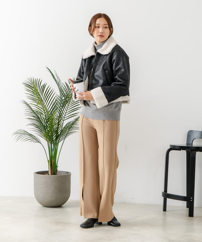 【C-FORT POINT/フォートポイント】フェイクレザー フライトジャケット