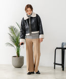 【C-FORT POINT/フォートポイント】フェイクレザー フライトジャケット