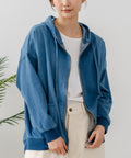 【C-FORT POINT/フォートポイント】インディゴ裏毛 フルジップパーカー ブルー M ❘ジーンズメイト公式オンラインショップ