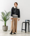 【C-FORT POINT/フォートポイント】フェイクレザー フライトジャケット