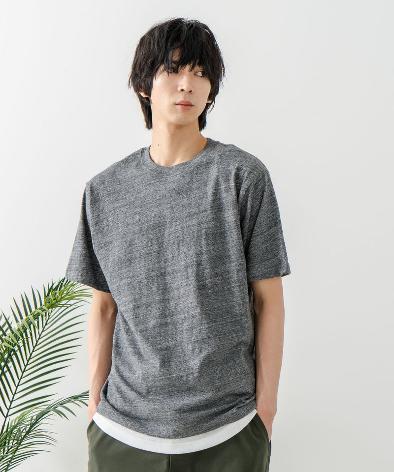 USAコットン ワッペンロゴ刺繍 無地 クルーネック半袖Tシャツ レディース メンズ【DISCUS/ディスカス】